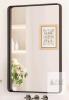Keonjinn 20" x 30" Matte Black Aluminum Wall Mirror with Shatter-Resistant Glass new
