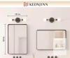 Keonjinn 20" x 30" Matte Black Aluminum Wall Mirror with Shatter-Resistant Glass new - 2