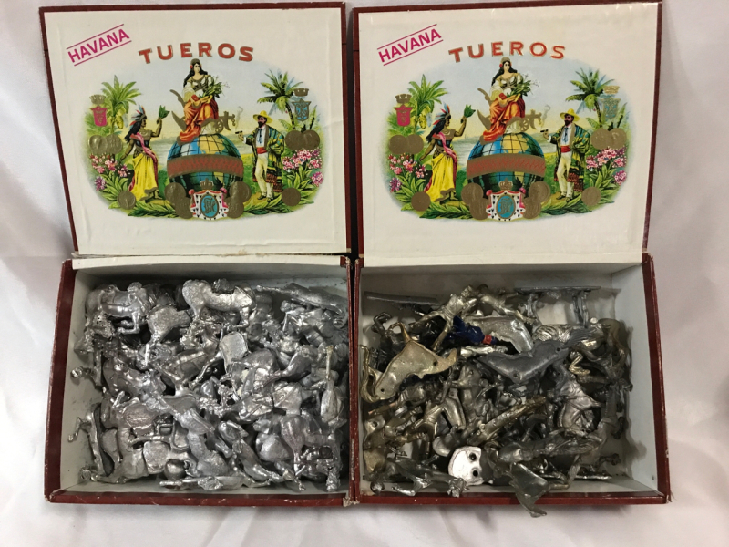Vintage Lot of Unfinished Toy Lead Horses & Soldiers