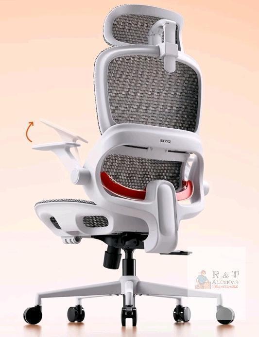 SIHOO B100-Lite-M102-JT Ergonomic Office Chair, Light Grey, Adjustable, 300 lb Capacity some assembly required New