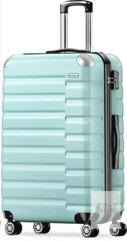 Strenforce Hardshell Carry-On Suitcase, Light Blue, 20", 4 Double Spinner Wheels, TSA Lock As New . Some minor scuff marks