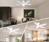 Ohniyou GLX099W 46" Ceiling Fan with Light, Remote & App Control, Reversible DC Motor - 3