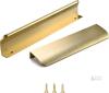 Satanga Brushed Brass Cabinet Handles, Modern Drawer Pulls, 7.87" Aluminum Alloy, Model X004VC8PFB