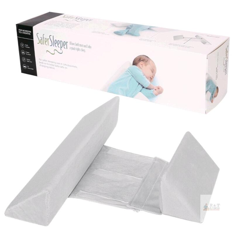 NEW Safer Sleeper Infant Side-Sleeping Wedge, Adjustable Cotton Cover, Newborn-6 Months, Grey, Boxed