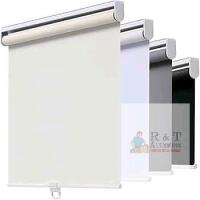 AOSKY Cordless Blackout Roller Shade 25"x72" White, Inside/Outside Mount, Child Safe,Polyester