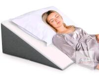 K&ouml;lbs Extra Wide Bed Wedge Pillow, 31" x 33" x 12", Memory Foam Top, Jacquard Cover new