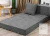 Convertible Chair Bed, Dark Grey, 39"x76", Tri-Fold Design, High-Density Foam new - 4