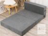 Convertible Chair Bed, Dark Grey, 39"x76", Tri-Fold Design, High-Density Foam new - 5