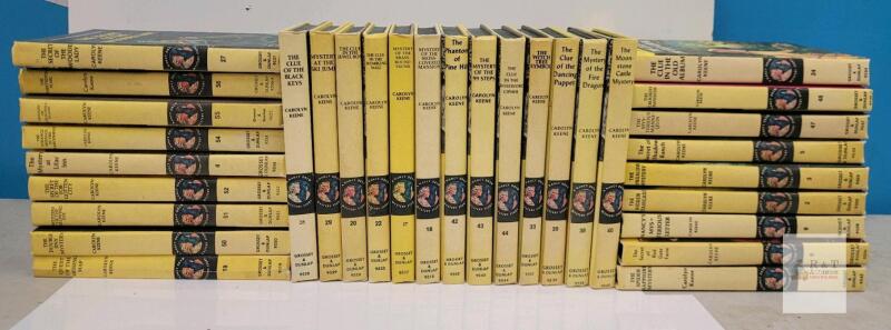 Nancy Drew Mystery Stories Set, Grosset & Dunlap Yellow Spine Hardcovers, Carolyn Keene
