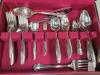 Oneida Community Coronation Silverplate Flatware Set with Wooden Case - 2