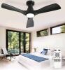 Depuley WS-FPZ186-18B-BK 42-Inch Ceiling Fan with Dimmable LED Light and Remote Control new