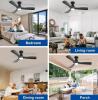 Depuley WS-FPZ186-18B-BK 42-Inch Ceiling Fan with Dimmable LED Light and Remote Control new - 3