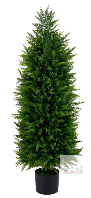 47.5" Artificial Cedar Topiary Tree with Natural Vines and UV-Resistant PE Leaves