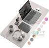 YSAGi Non-Slip Desk Pad 47.2" x 23.6", PU Leather, Large Gray Desk Mat, Model X004XA9YBF