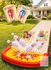 Sloosh 20ft Water Slide Bowling Game Set, Inflatable, PVC, With 6 Pins & Boards, Ages 5+, 301010105S