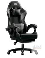 Black Racing-Style Gaming Chair, Ergonomic Design, PU Leather, Reclining Back, Adjustable Armrests -Missing Two(2) 30mm&times;7mm Bolts (all chair parts included) - Some Assembly Required