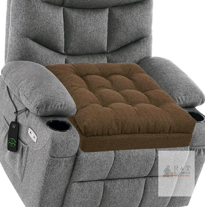 Baibu Recliner Cushion, 20"x20"x5", Dual-Layer Foam, Non-Slip Bottom, Removable Cover