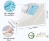 VMFKPNR Adjustable 3-Piece Wedge Pillow Set, PLW-9982/JND, Memory Foam, Multi-Position, 26"x24"x12" - 2