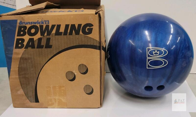 Brunswick 14.06lb Target Zone Blue Pearl Bowling Ball w/Box