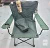 Ozark Trail CF-400 Folding Camping Chair, Green, 225 lb Capacity, Dual Cup Holders with umbrella holder attachment .