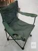Ozark Trail CF-400 Folding Camping Chair, Green, 225 lb Capacity, Dual Cup Holders with umbrella holder attachment . - 2