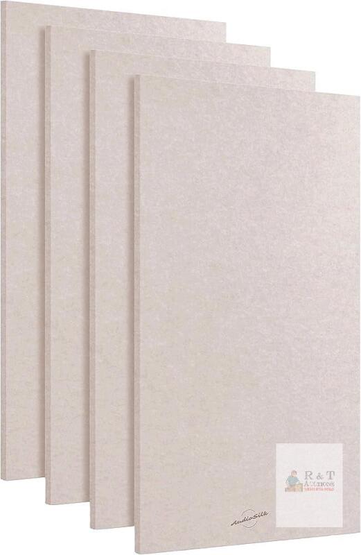 46" x 25" x 2" -4 Acoustic Panels, Fabric-Wrapped Fiberglass Core, NRC 1.15