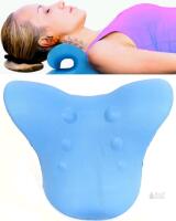 NEW Trauemy Cervical Traction Device, Neck Stretcher, Ergonomic EVA Foam, Blue,