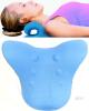 NEW Trauemy Cervical Traction Device, Neck Stretcher, Ergonomic EVA Foam, Blue,