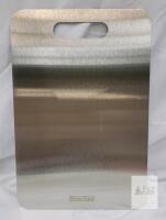Stron-Dura 304 Stainless Steel Cutting Board, 13.5"x9", Medium, Food Grade, Handle, X004MAZXB1