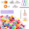 New Pony Beads for Bracelets and Jewelry Making, 6x9mm Kandi Beads Kit with Letter and Heart Beads, Scissors Elastic String, for DIY Crafts, Key Chains and Ornaments Decorations (Colours of Accessories May Vary) - 2