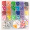 New Pony Beads for Bracelets and Jewelry Making, 6x9mm Kandi Beads Kit with Letter and Heart Beads, Scissors Elastic String, for DIY Crafts, Key Chains and Ornaments Decorations (Colours of Accessories May Vary) - 3