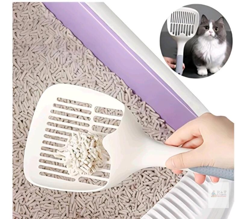 NEW Ergonomic Cat Litter Scoop with Non-Slip Grip, 12.6" Length, 5.91" Width, 2" Depth
