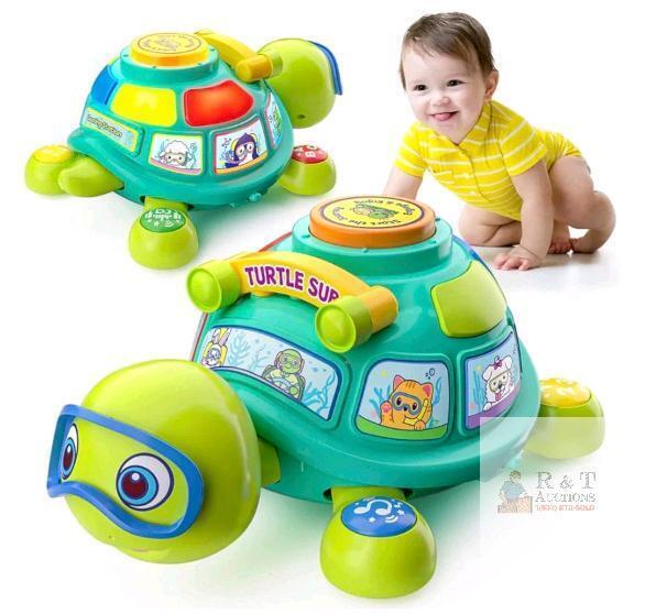 New Educational Baby Toys Musical Crawling Turtle, Infant Toys for 0-6 7 8 9 10 Month Old Boy Girl