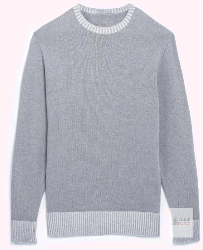 New Size LARGE Women's PrinStory Super Soft Midweight Knit Pullover Sweatshirt - Light Grey