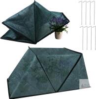 New 2 Pack Foldable Plant Shade Tent, No Install Raised Garden Bed Sun Shade Cover with Stakes UV Resistant Summer Plant Protector Garden Sun Shade Cloth Net Crop Cages for Outdoor Plants, 32"x13"x14" (33*13*15in)