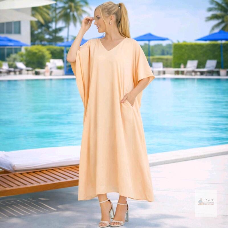 New Size SMALL (4-6) Women's Miss Lavish London Long Flowing Kaftans Summer Holiday Caftan Dress