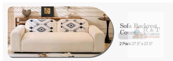 2-Pack New WEYOND Plush Couch Armrest or Backrest Covers , 27.5" x 27.5"