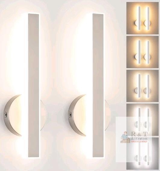 new Aipsun 1718-Nickel-2P Brushed Nickel LED Wall Sconce Set of 2 with 5 CCT Selectable