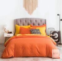 SUSYBAO Queen Duvet Cover Set, 100% Cotton, Hidden Zipper Closure, Orange/Yellow Modern Boho Design