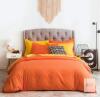 SUSYBAO Queen Duvet Cover Set, 100% Cotton, Hidden Zipper Closure, Orange/Yellow Modern Boho Design