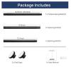 ENJOYBASICS SCEB0003 Telescoping Shower Curtain Rod Kit, Matte Black, 30-76" - 2