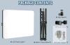 Icceue 2-Pack 12" LED Video Light Kit, 72" Tripods, Dual Phone Holders, Dimmable, AC Powered new - 3