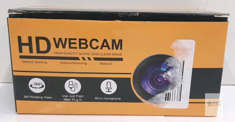 HD Webcam 1080p USB with Built-in Microphone, 360&deg; Rotating, Plug & Play Compatibility