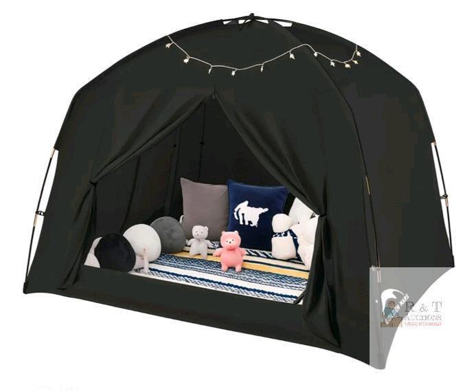 GOLDEN MARS Bed Tent for Twin Size Bed GMST-01-1-S, Black, 77x42x53 inches