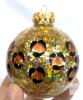 11pc Garden Ridge Glass Glitter Ornaments, Gold Silver Leopard Print & Zebra Print, 2.5" - 2