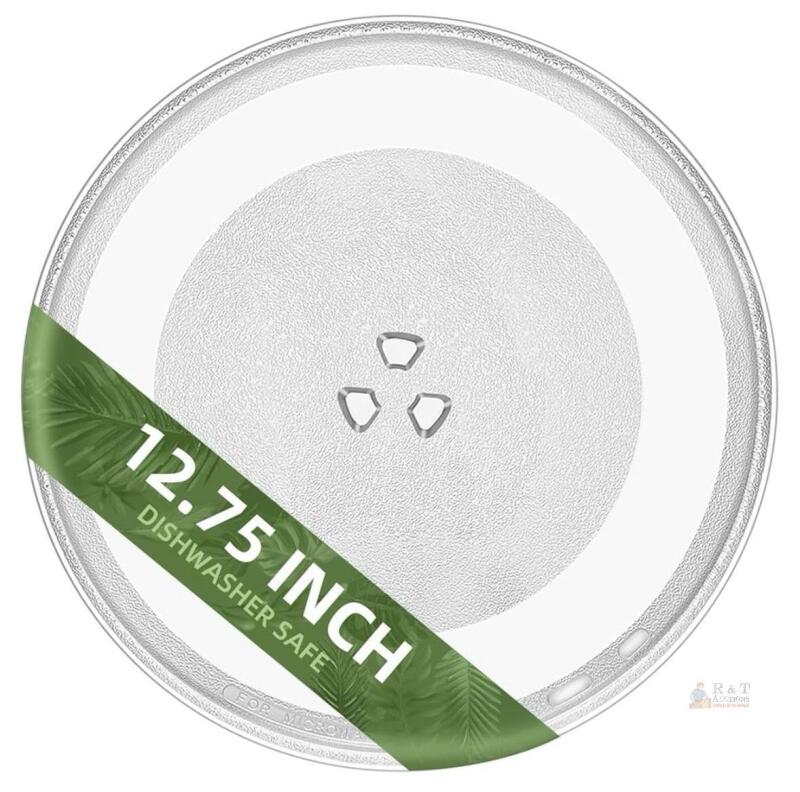 GEMROOM 12.75" Microwave Glass Turntable Plate Compatible with GE, LG, Whirlpool, Kenmore