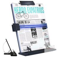 Paper Stand Document Holder with 7 Adjustable Positions, Paper Holder Stand for Desk When Typing for Reading A4 Letter, Books, Receipts, Sheet Music, Textbooks (Black)
