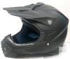 ILM-128S Motocross Helmet, Matte Black, Size L, DOT Certified, ABS Shell, Removable Liner new - 2