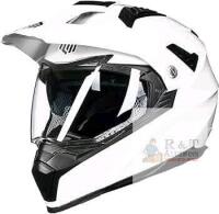 ILM 606V Dual-Sport Motorcycle Helmet, White, XL, DOT Approved, Dual Visors new