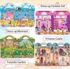 Puffy Sticker Book Set &ndash; 4 Themes: Mermaid, Princess Castle, Garden, Fashion Girl &ndash; 16" x 11.2" - 3